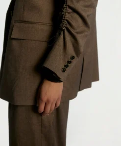 Dames blazer bruin