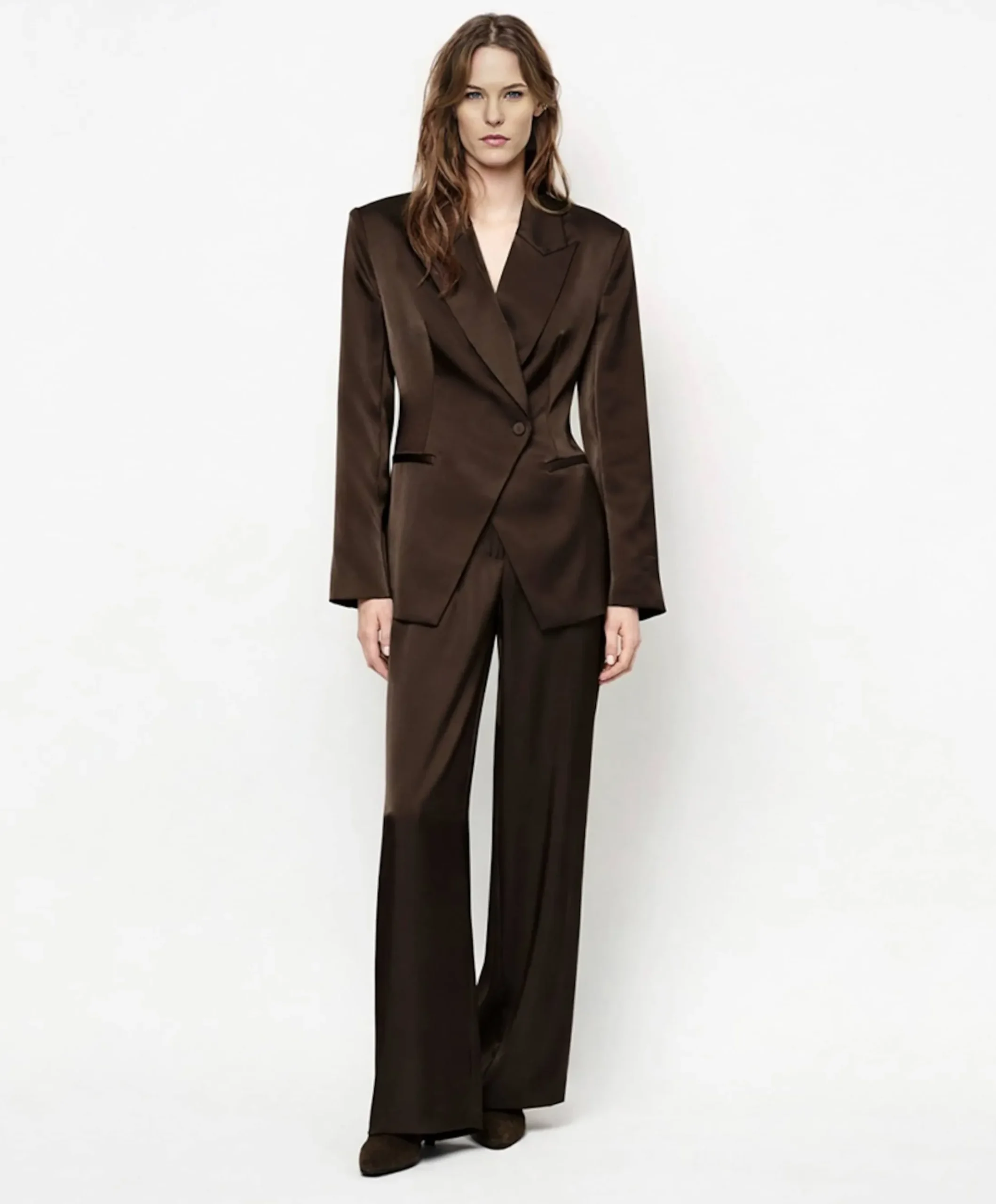Dames blazer bruin