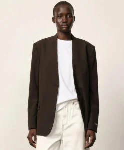 Dames blazer bruin