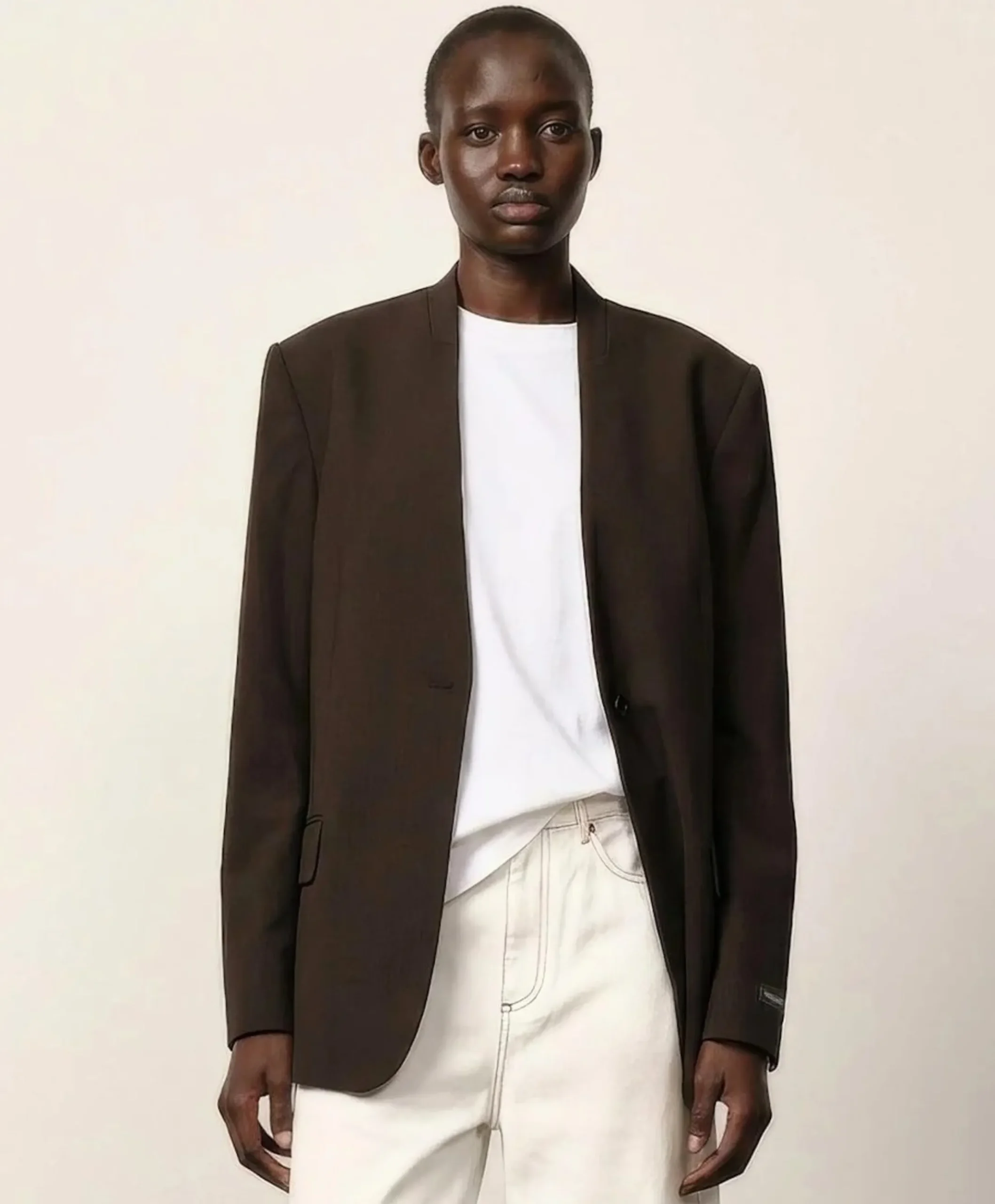 Dames blazer bruin