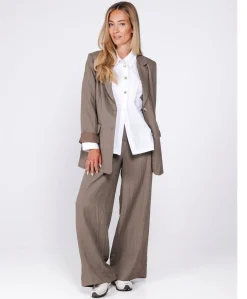 Dames blazer bruin