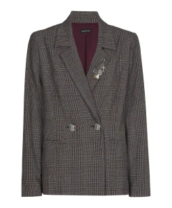 Dames blazer bruin