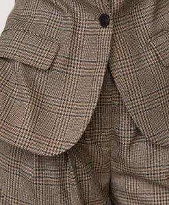 Dames blazer bruin