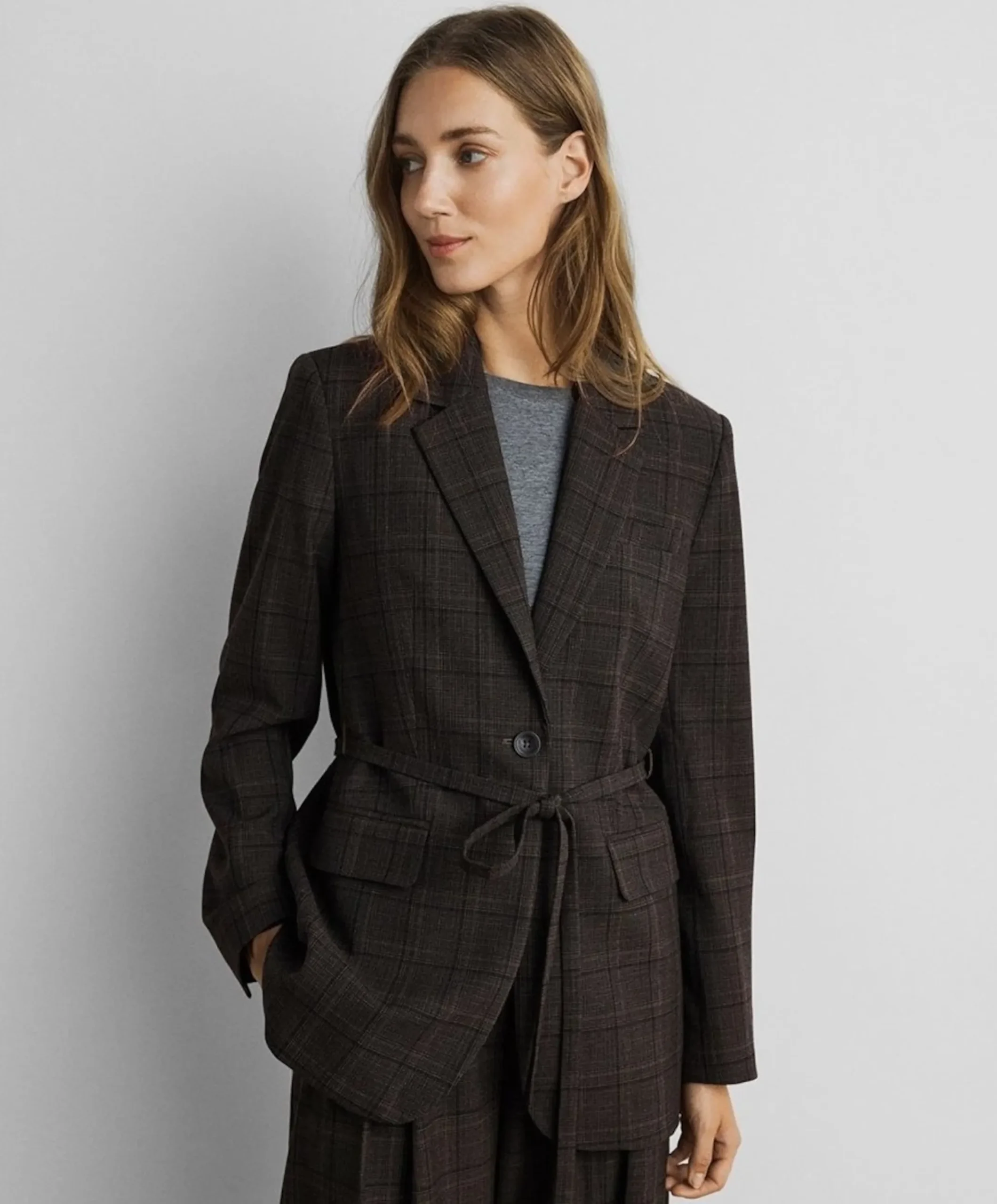 Dames blazer bruin