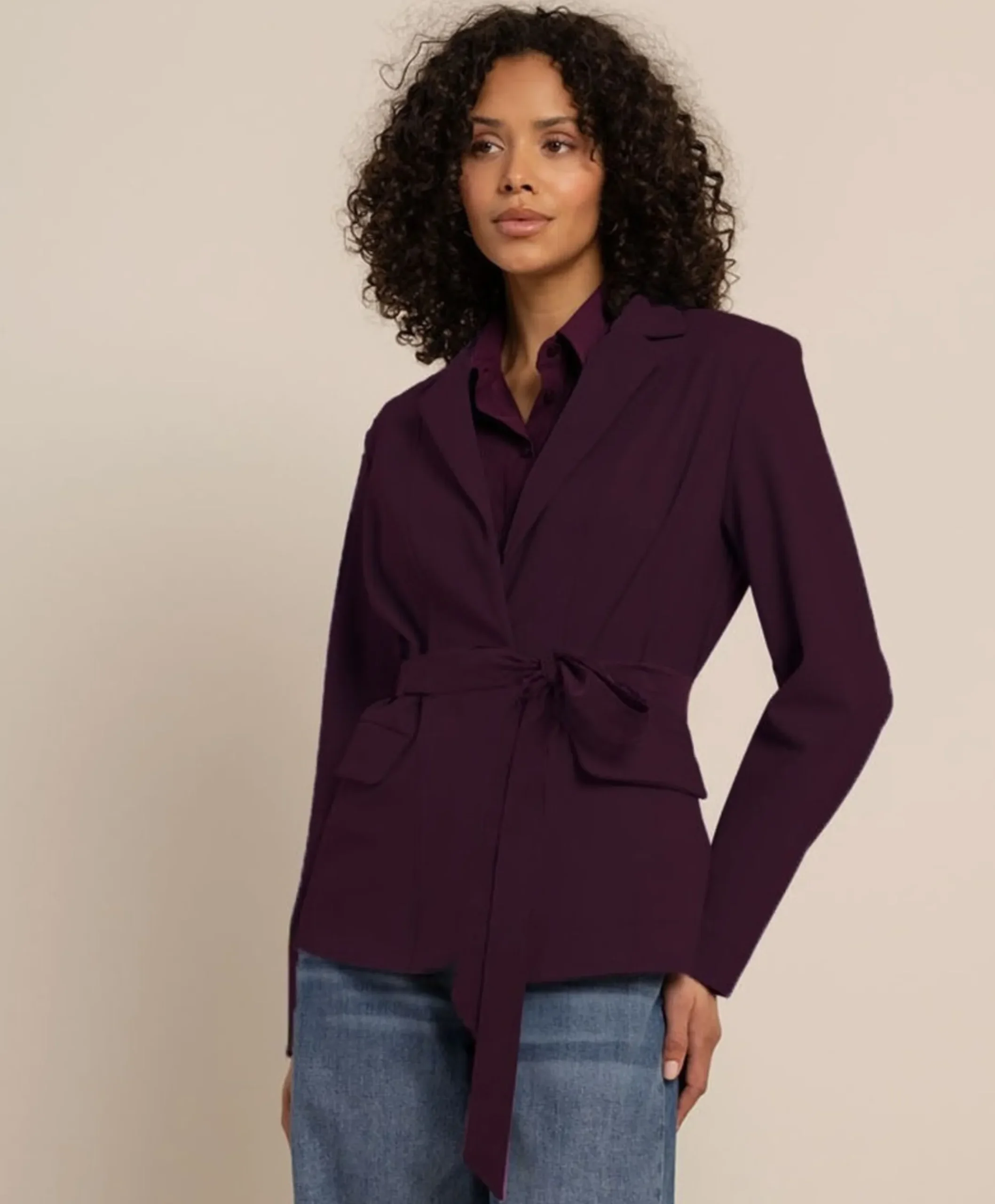 Dames blazer paars