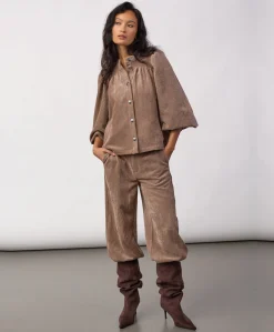 Dames blouse beige