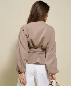 Dames blouse beige