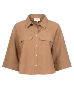 Dames blouse beige