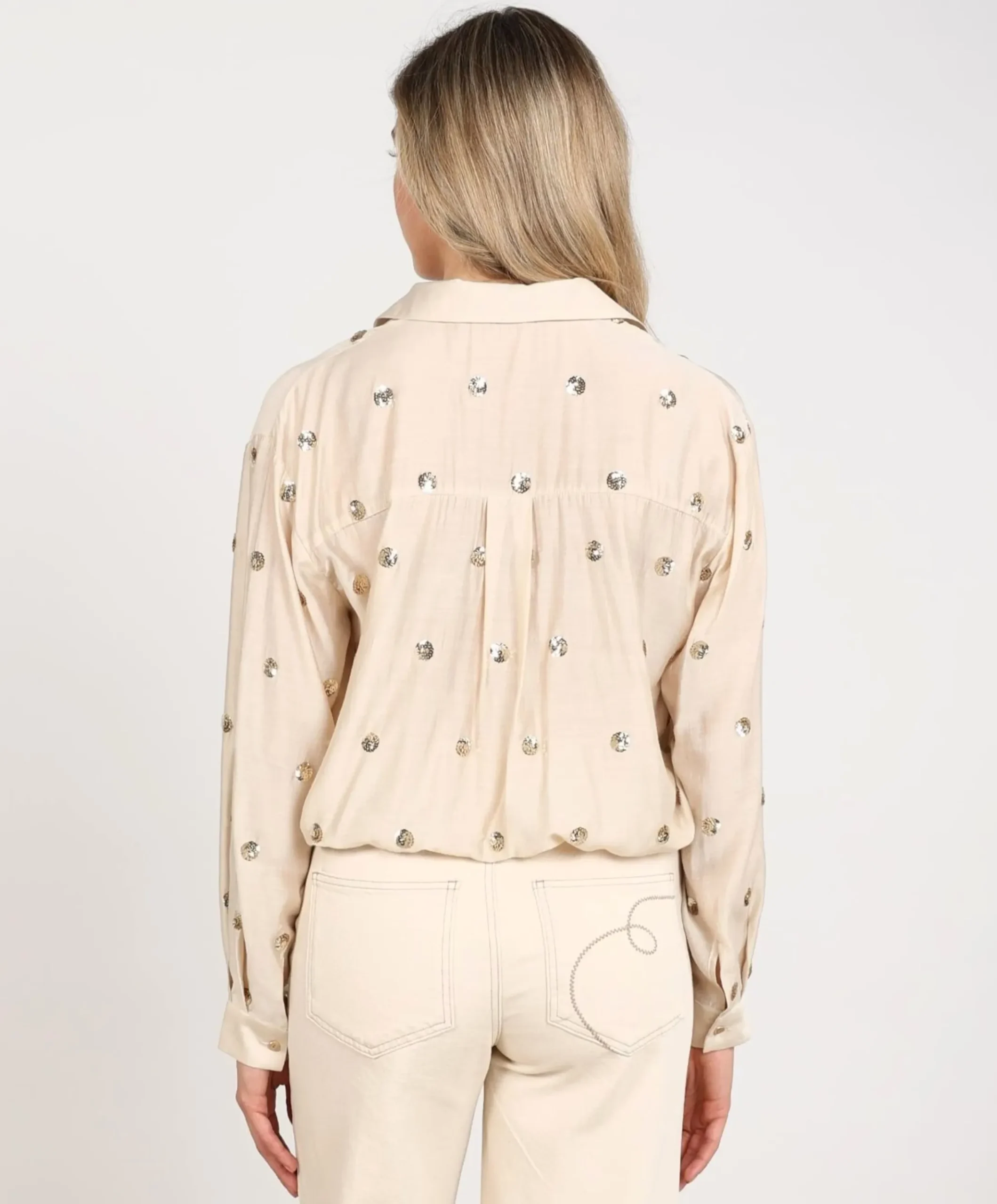 Dames blouse beige
