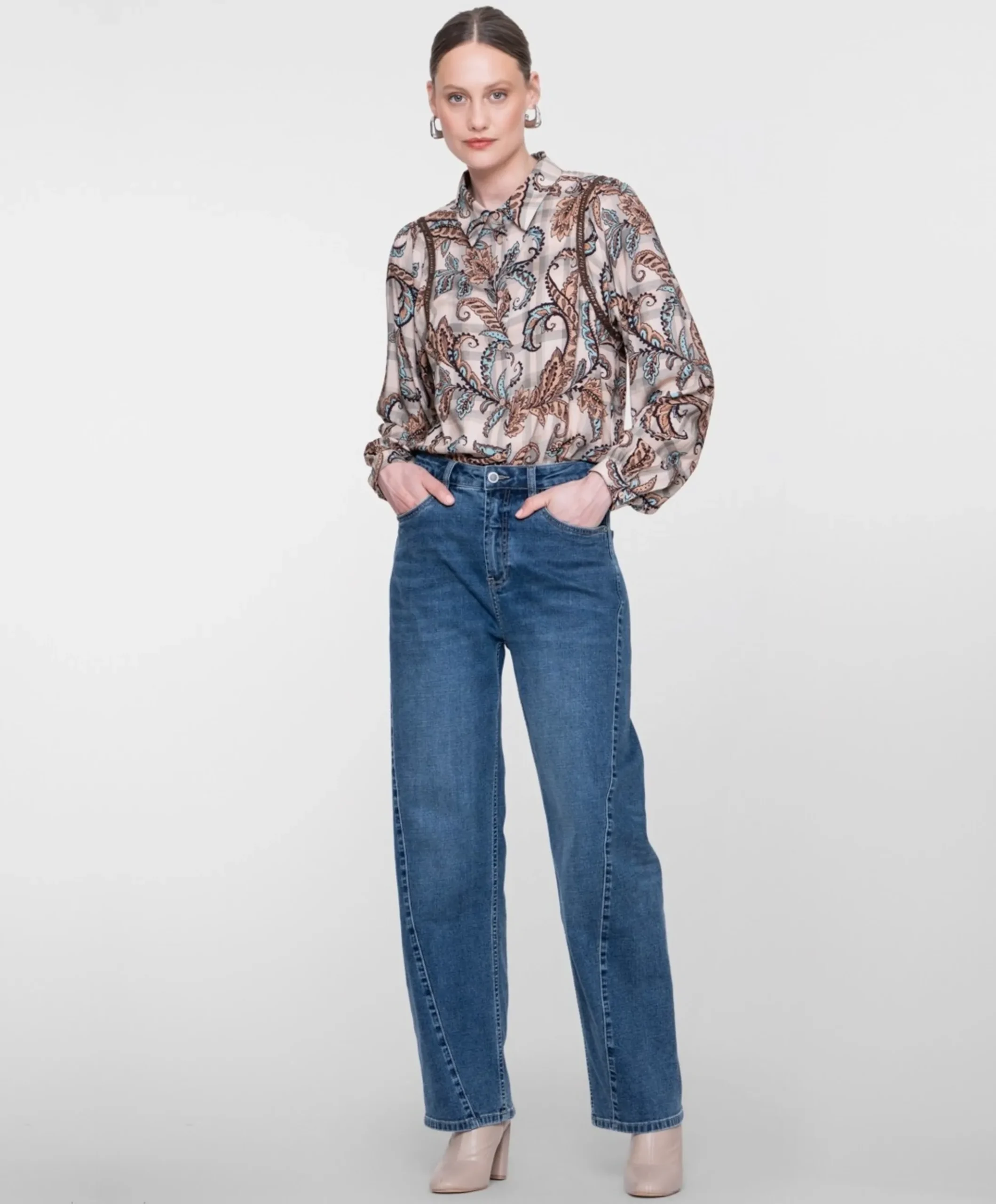 Dames blouse beige