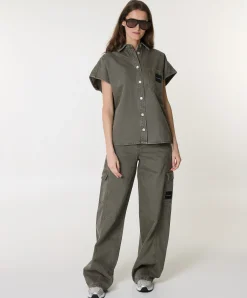 Dames blouse beige
