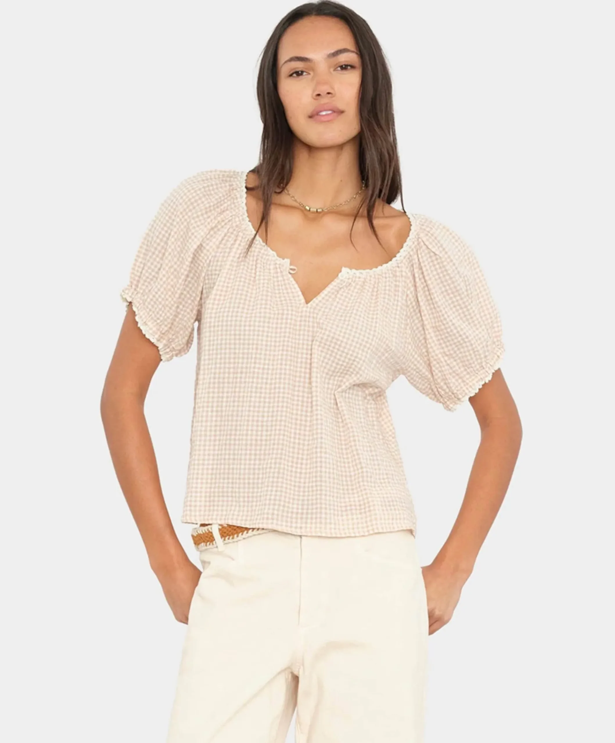 Dames blouse beige