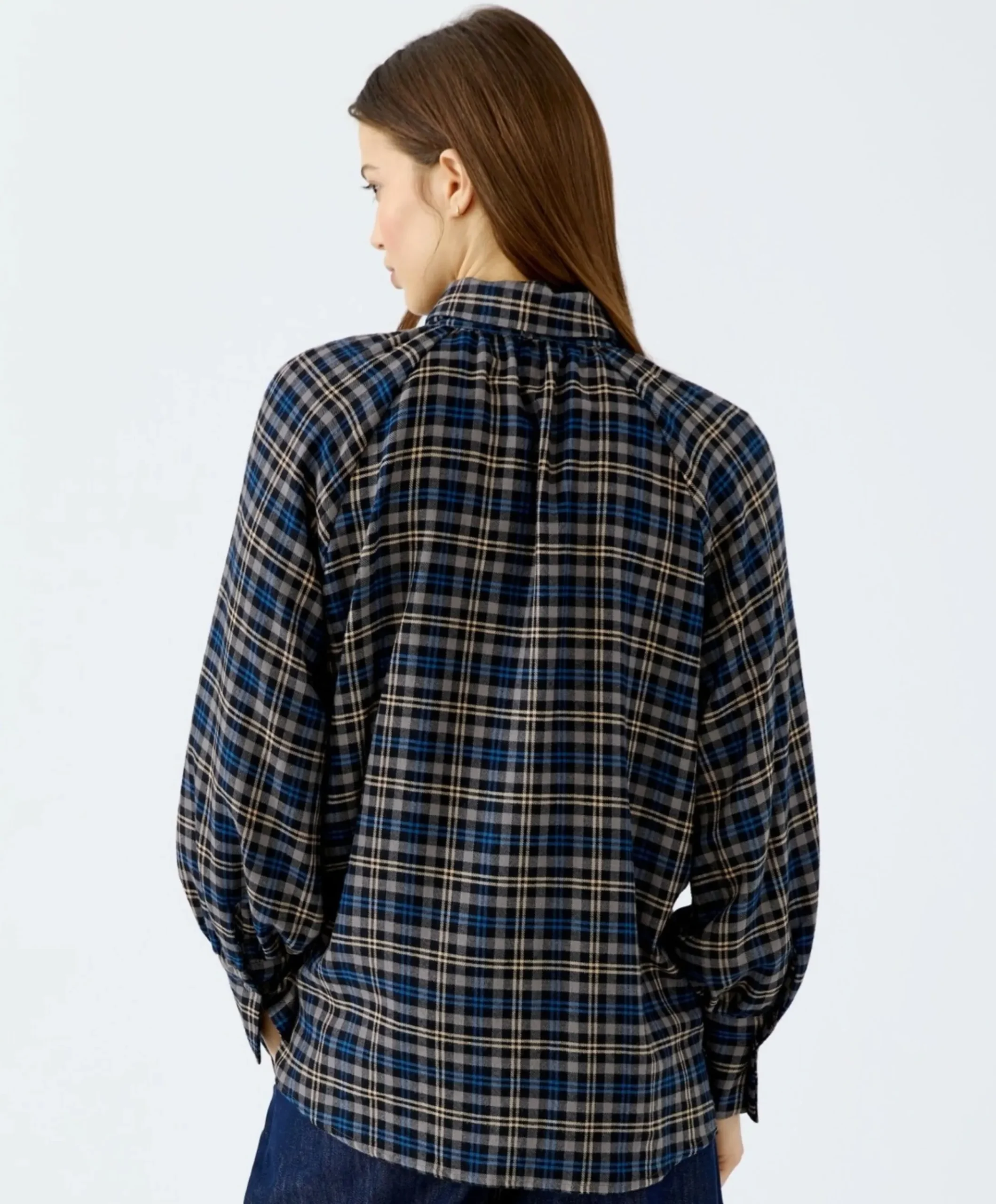 Dames blouse blauw