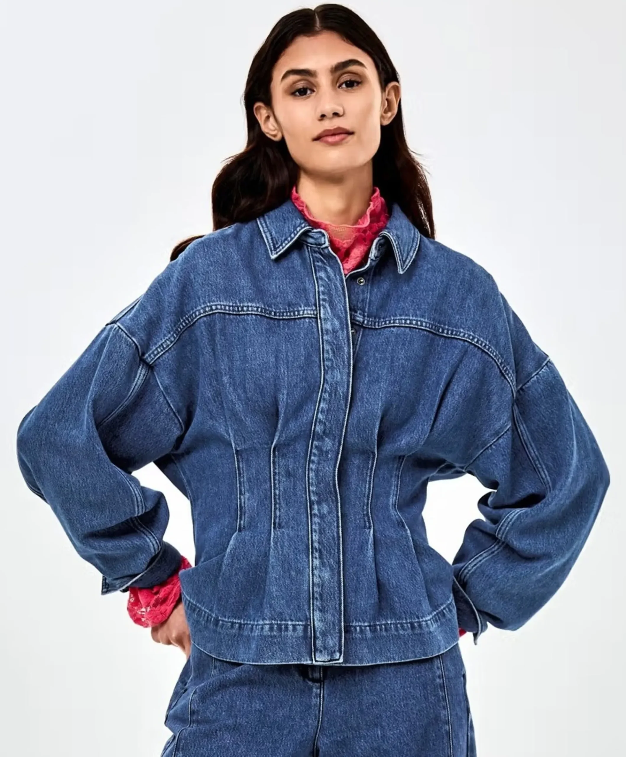 Dames blouse blauw