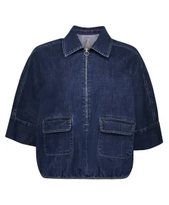 Dames blouse blauw