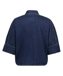 Dames blouse blauw