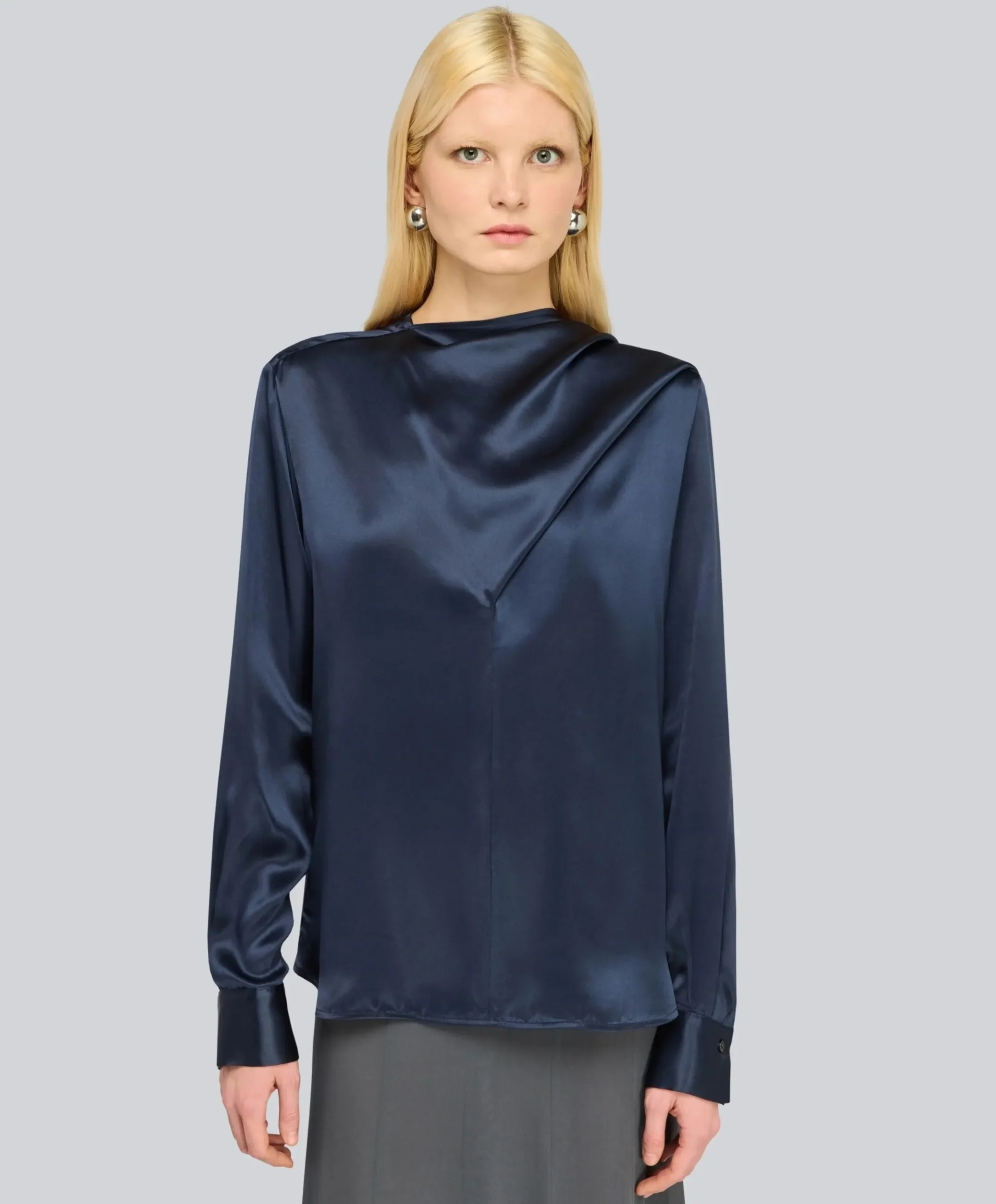 Dames blouse blauw