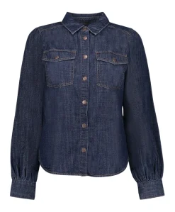 Dames blouse blauw