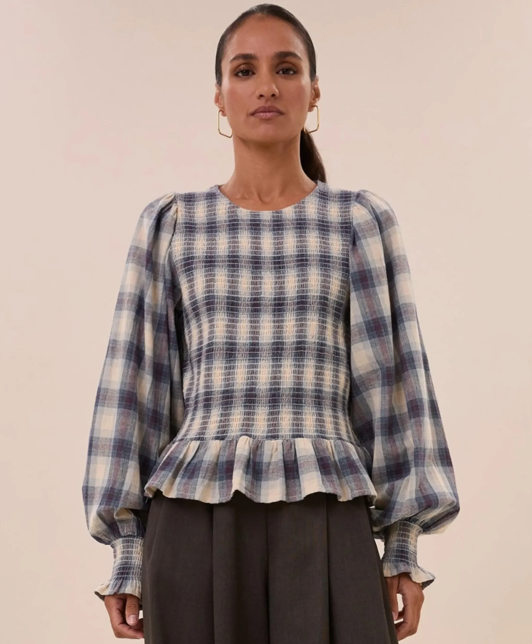 Dames blouse blauw