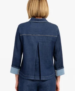Dames blouse blauw
