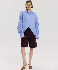 Dames blouse blauw
