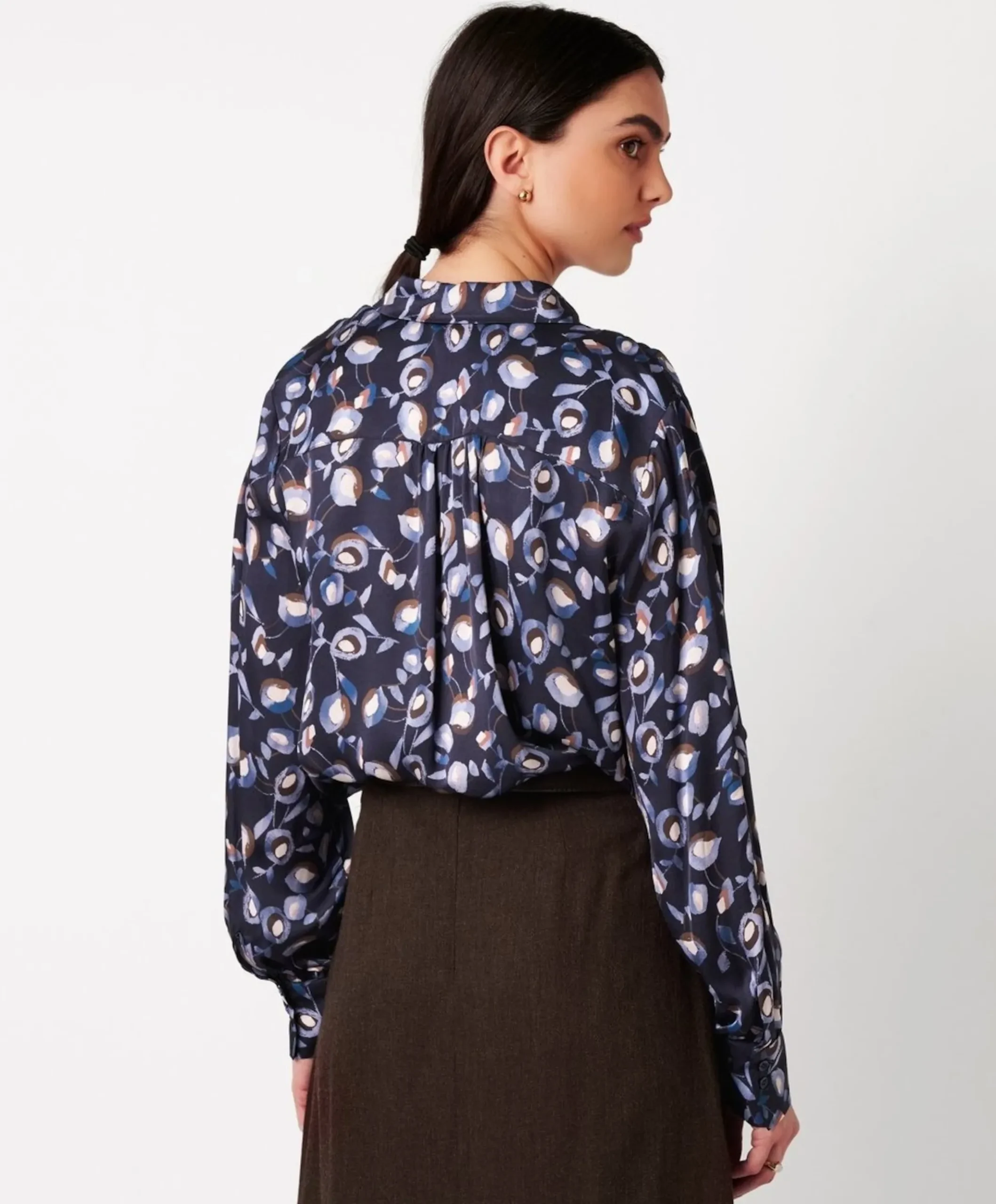 Dames blouse blauw