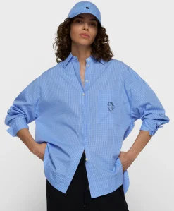 Dames blouse blauw