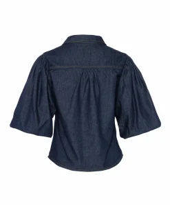 Dames blouse blauw