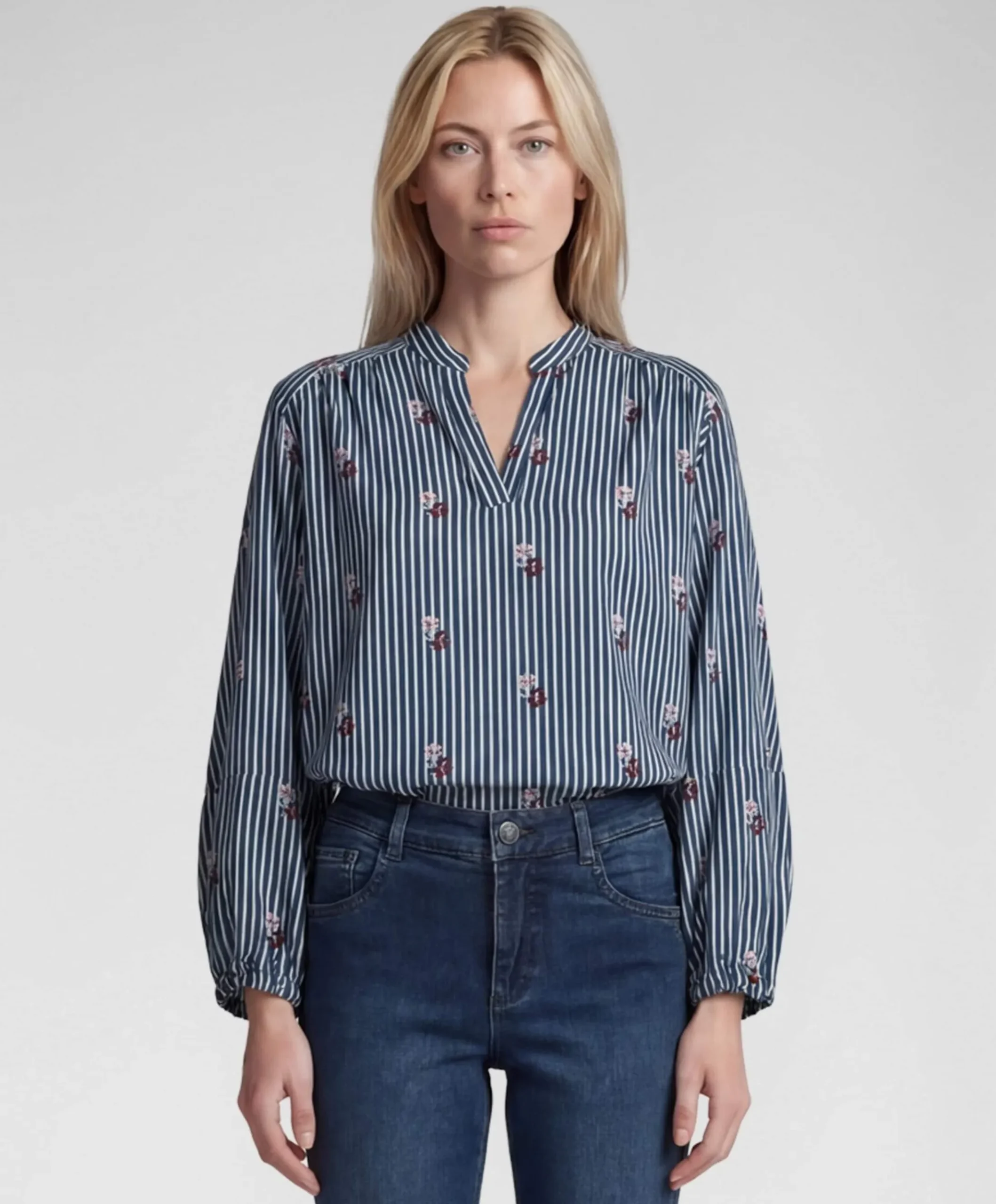 Dames blouse blauw