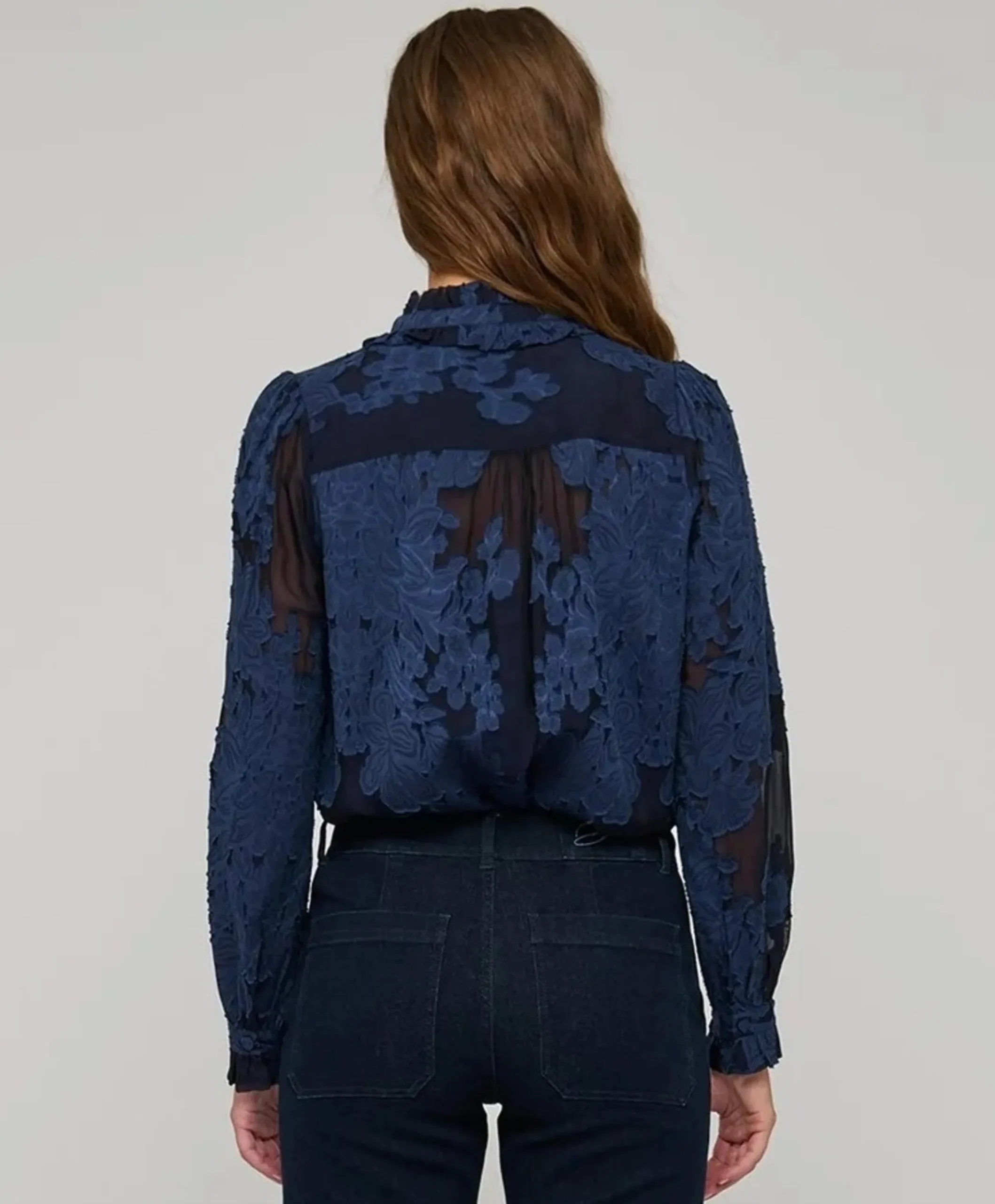 Dames blouse blauw