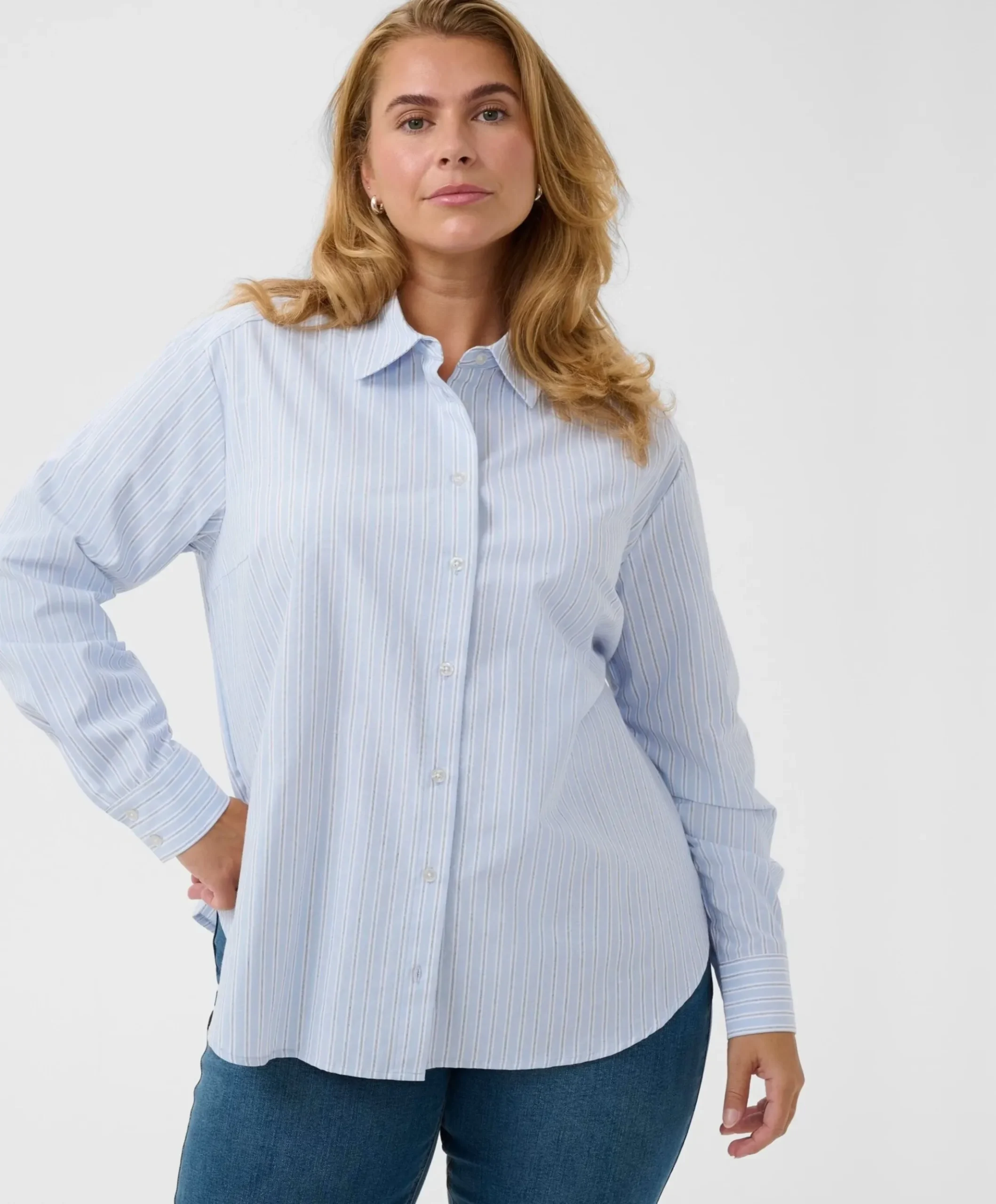 Dames blouse blauw