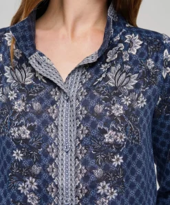 Dames blouse blauw
