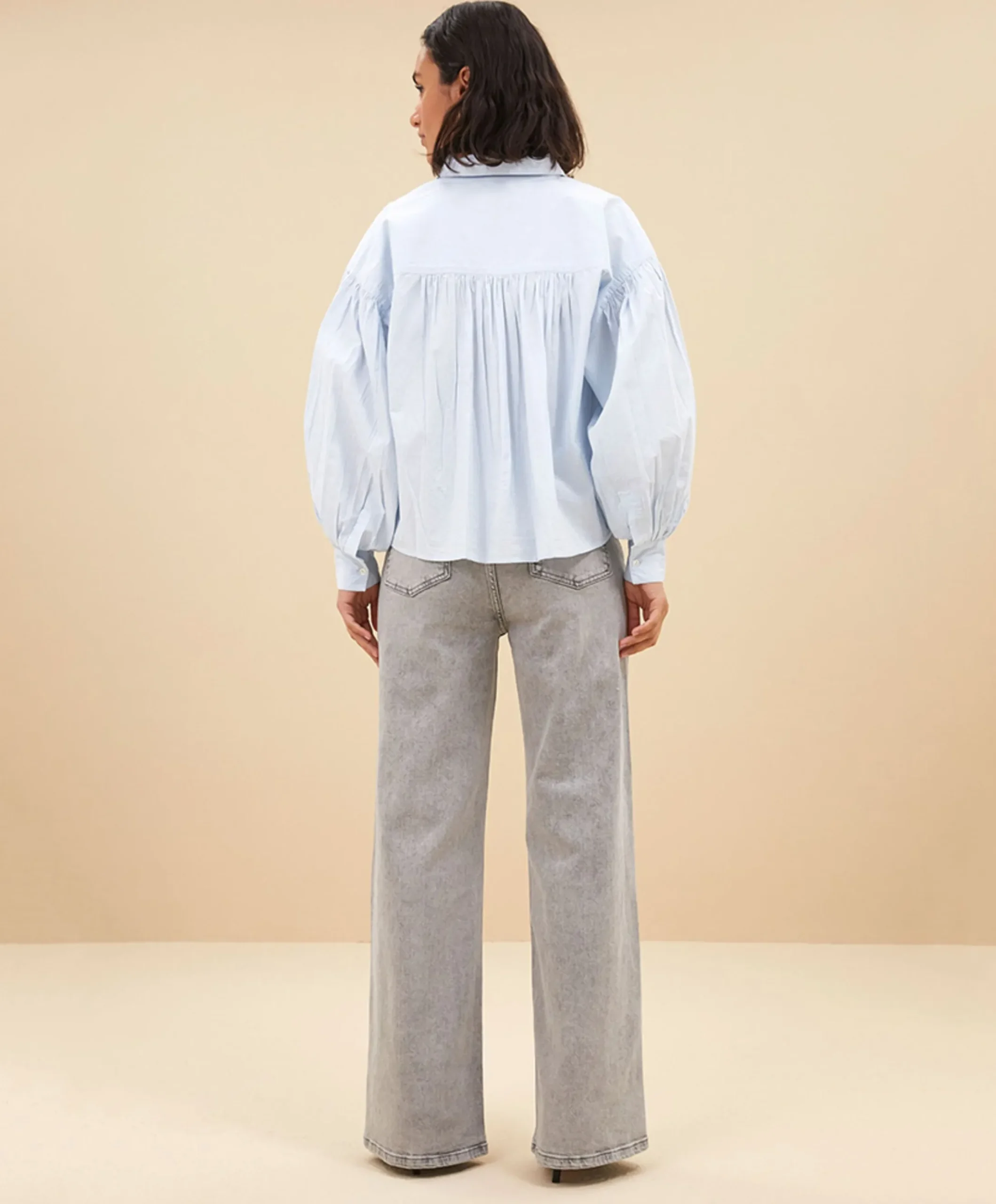 Dames blouse blauw