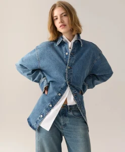 Dames blouse blauw