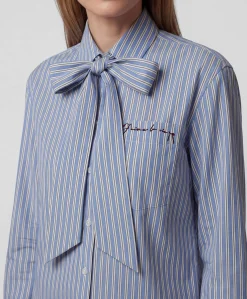 Dames blouse blauw