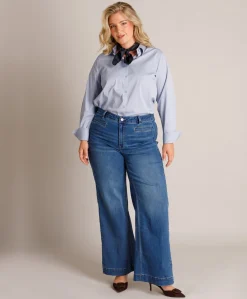 Dames blouse blauw