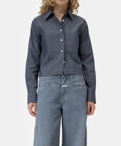 Dames blouse blauw