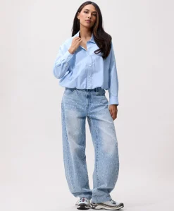 Dames blouse blauw