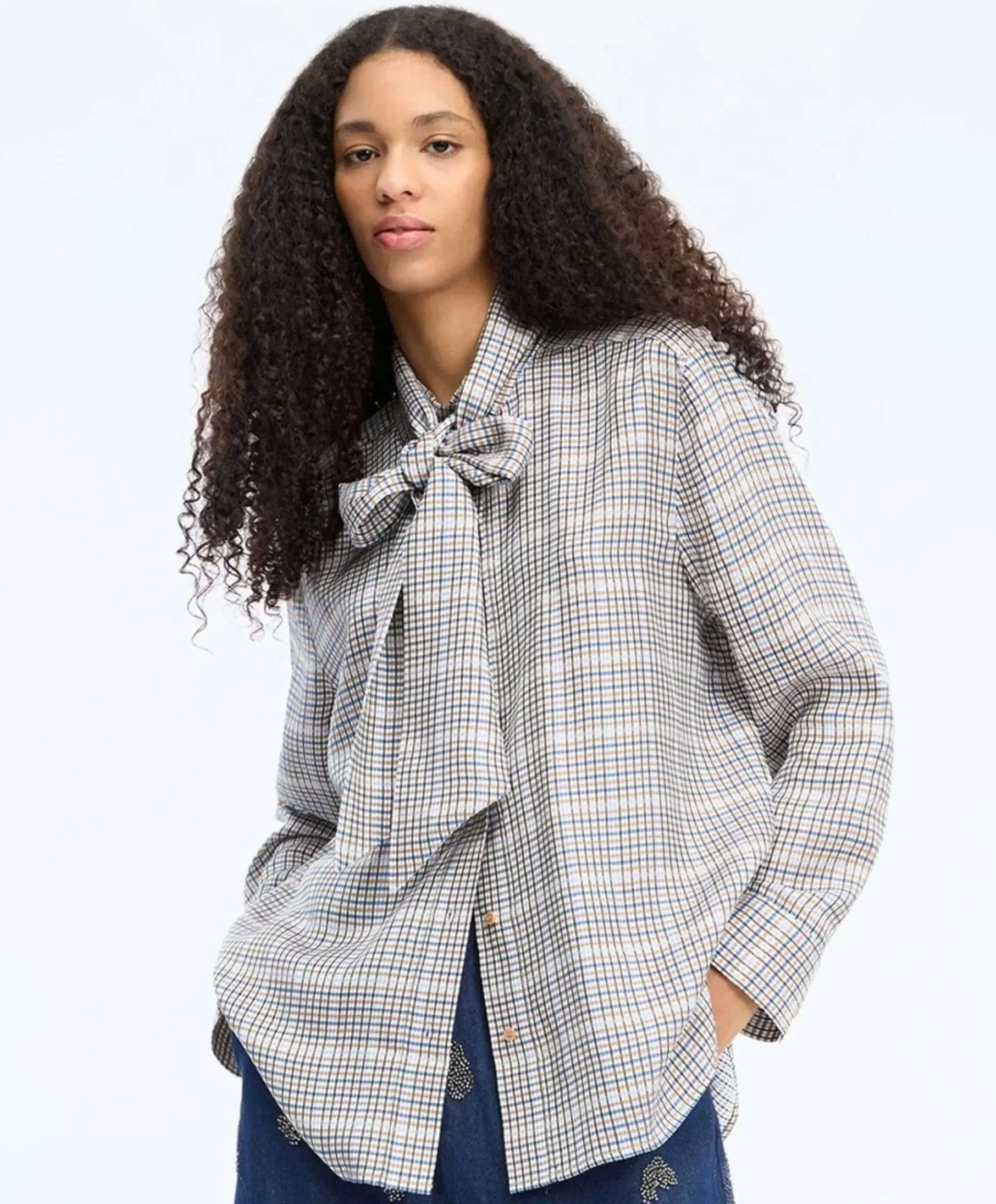 Dames blouse blauw