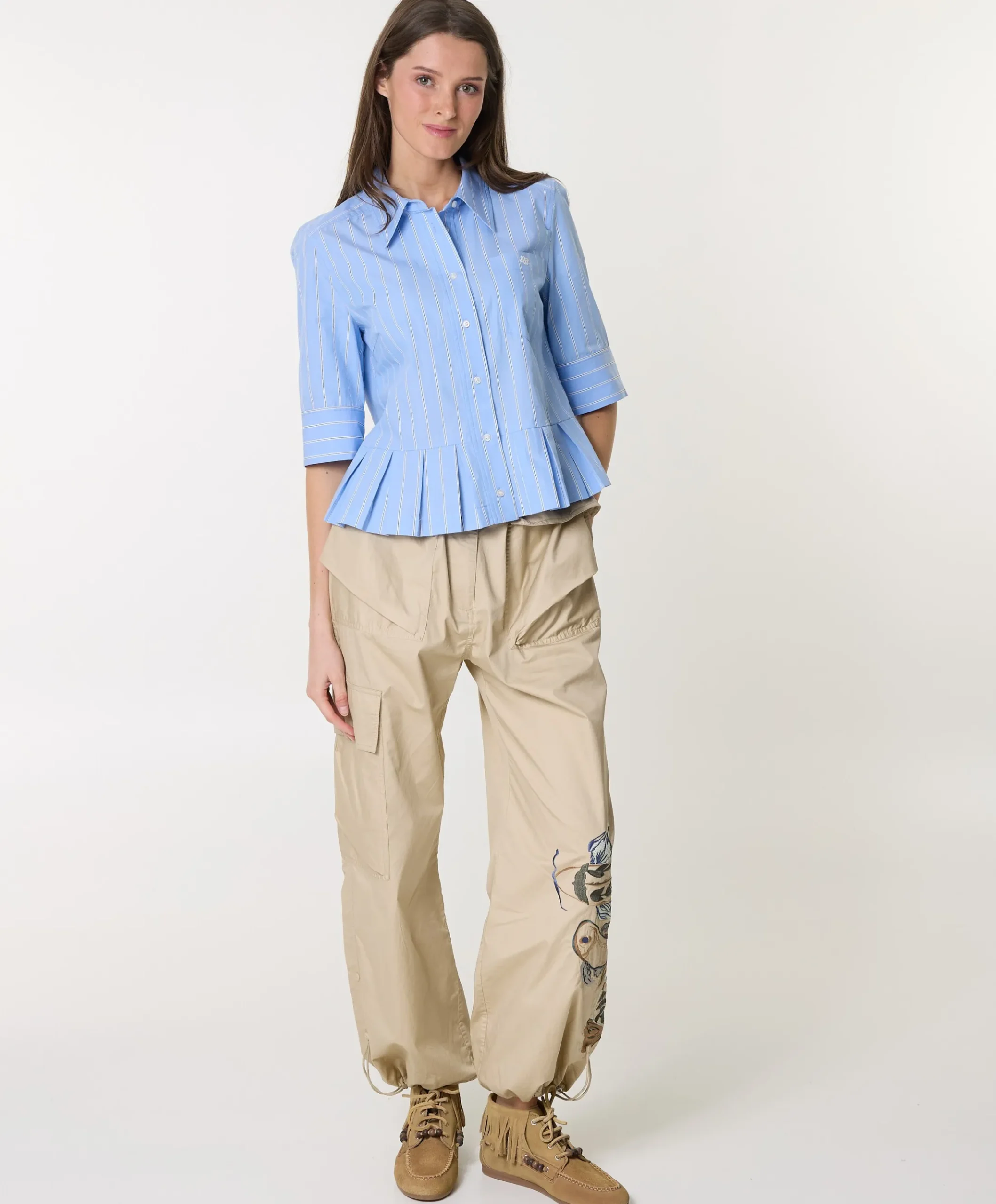 Dames blouse blauw