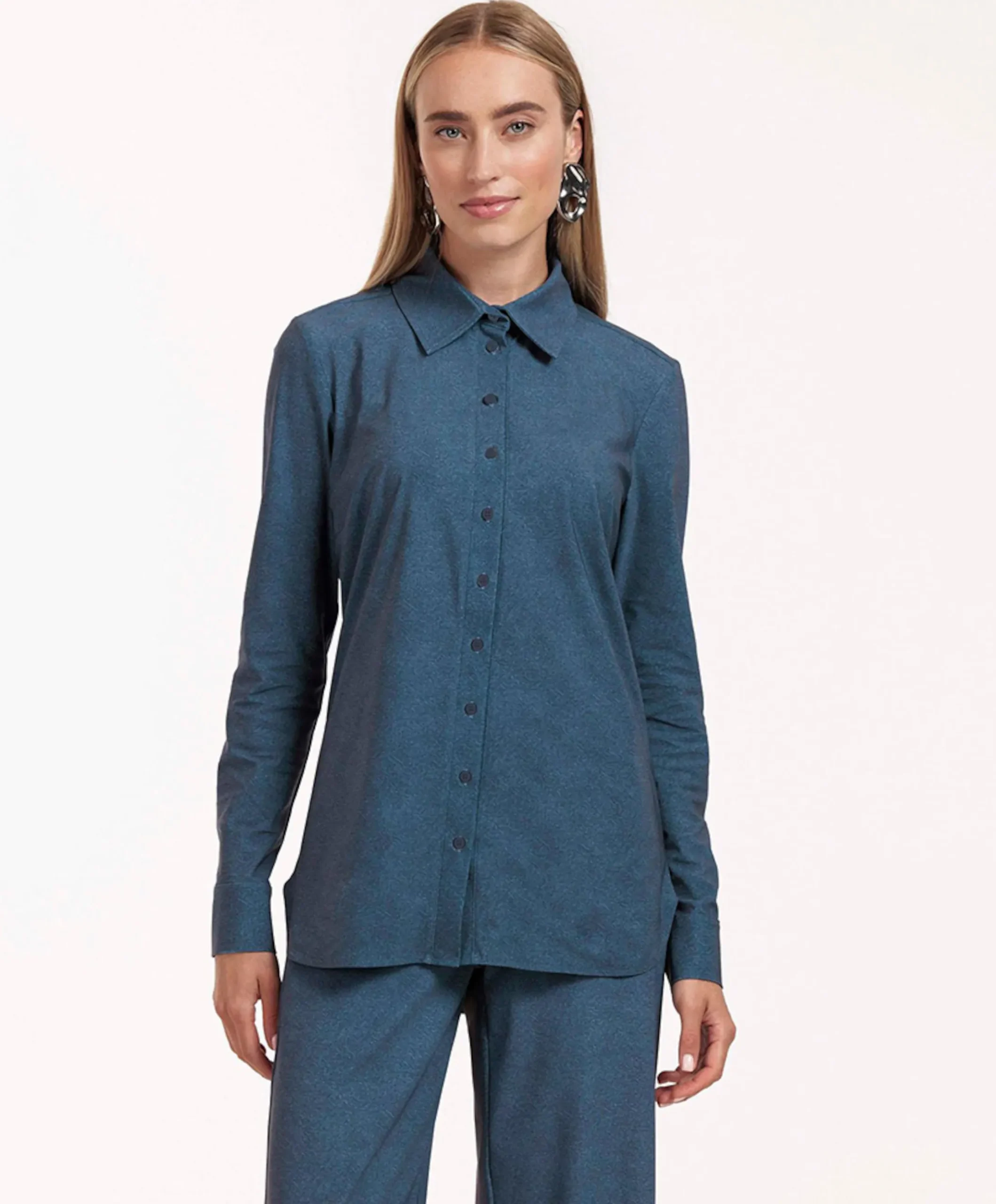 Dames blouse blauw
