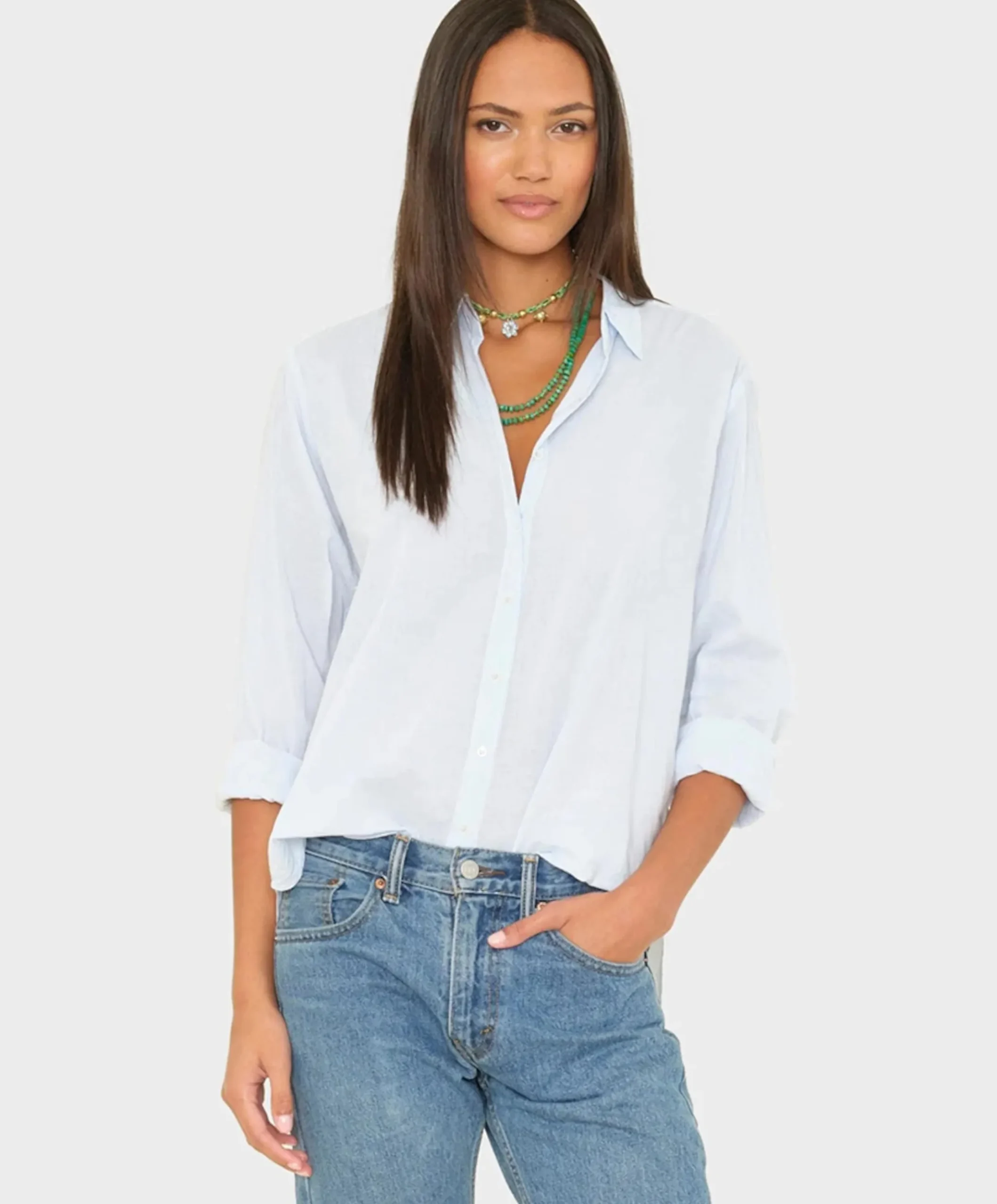 Dames blouse blauw