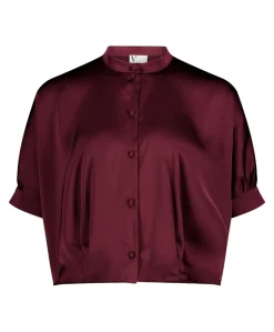 Dames blouse bordeaux