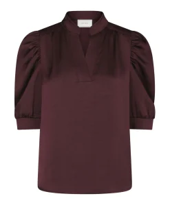 Dames blouse bordeaux