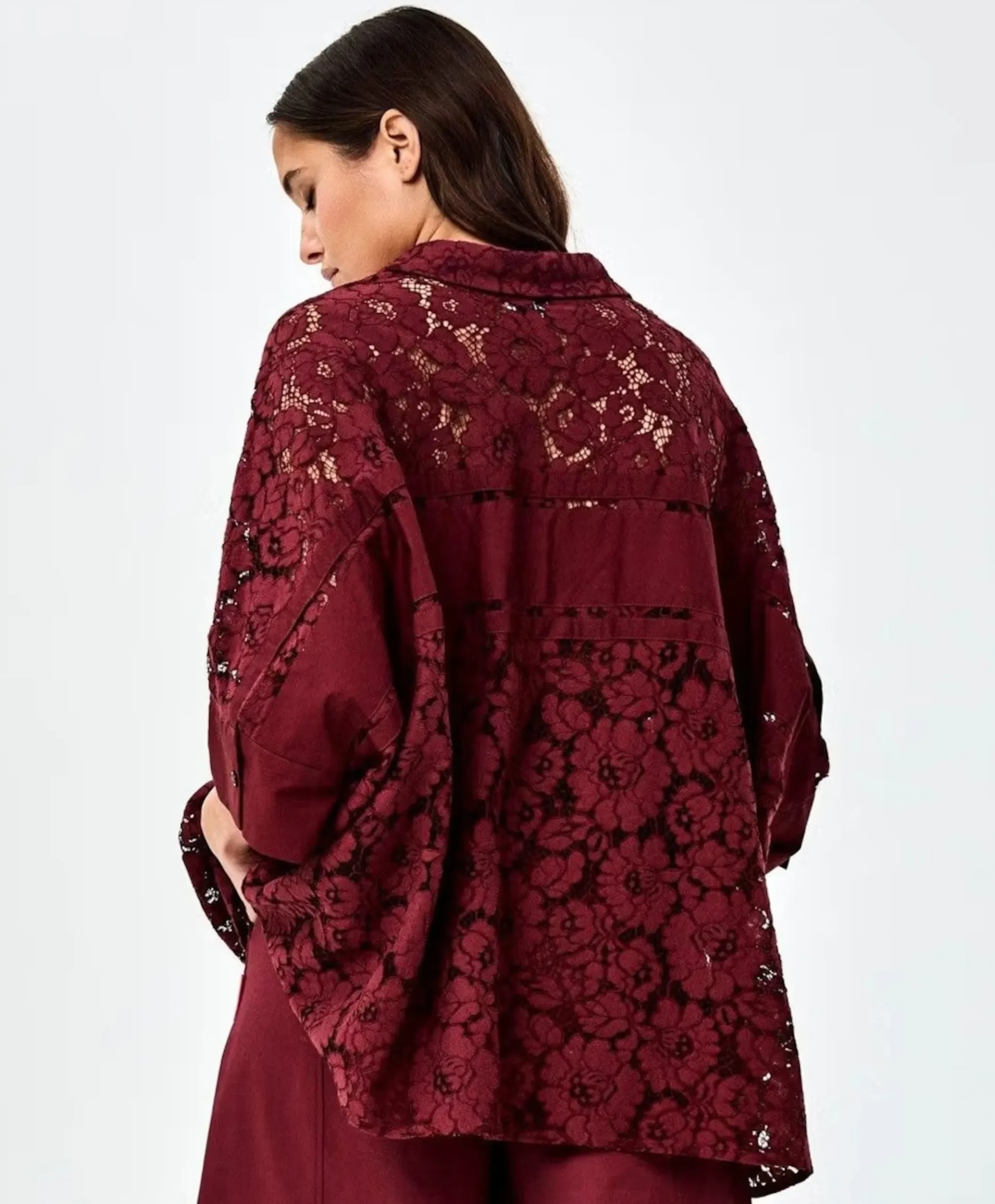 Dames blouse bordeaux