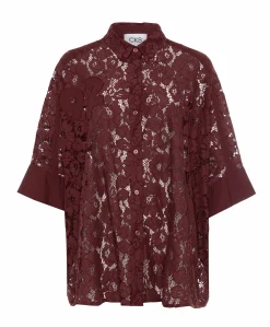Dames blouse bordeaux