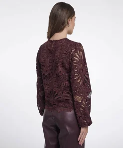 Dames blouse bordeaux