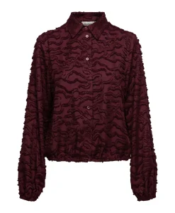 Dames blouse bordeaux