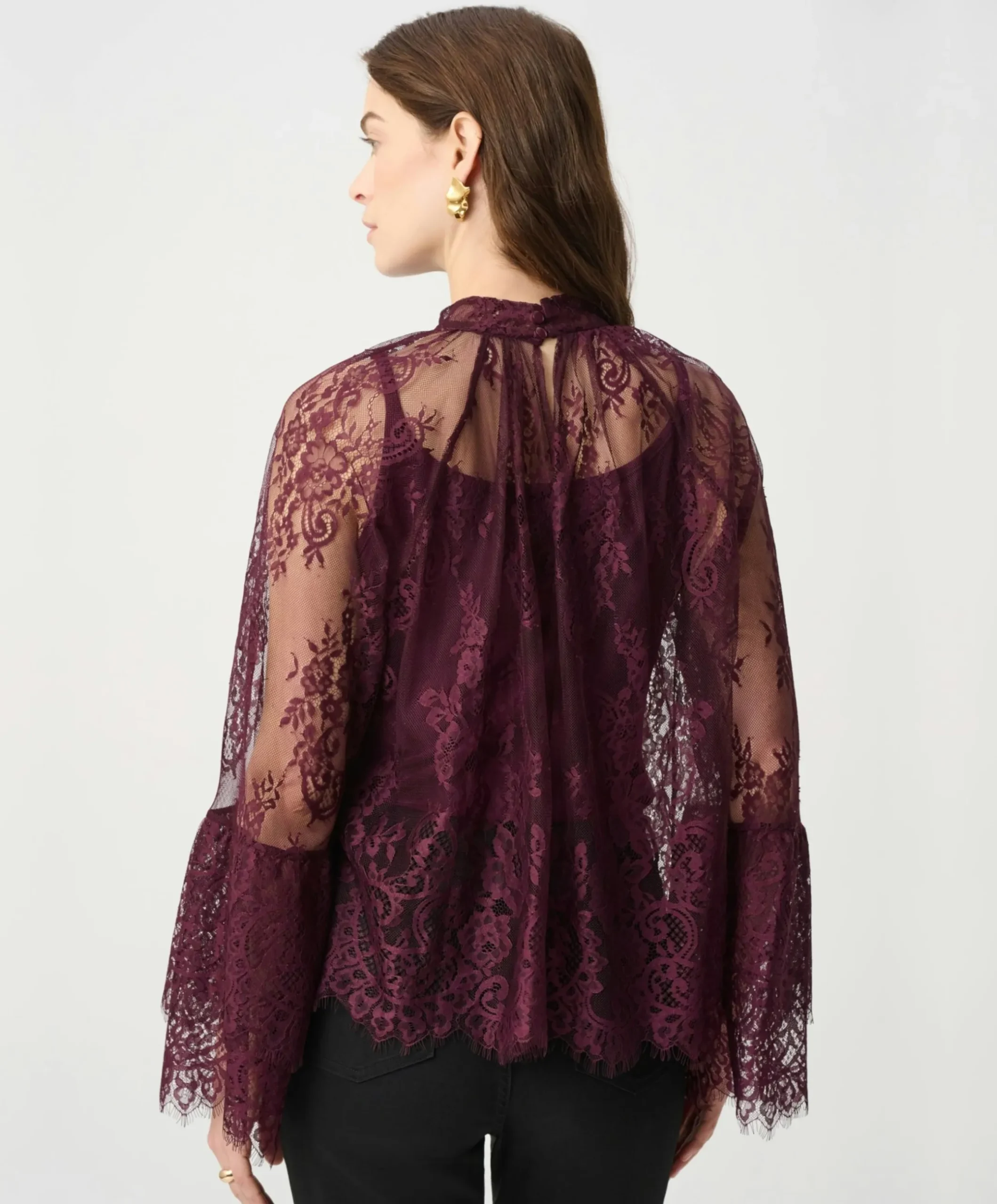 Dames blouse bordeaux