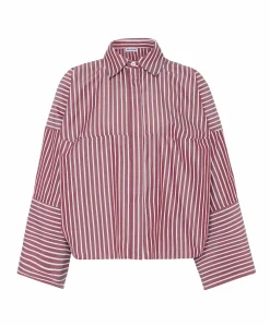 Dames blouse bordeaux